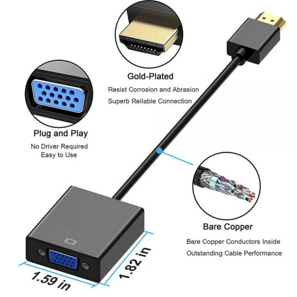 FS11401AP Cabo adaptador HDMI para VGA