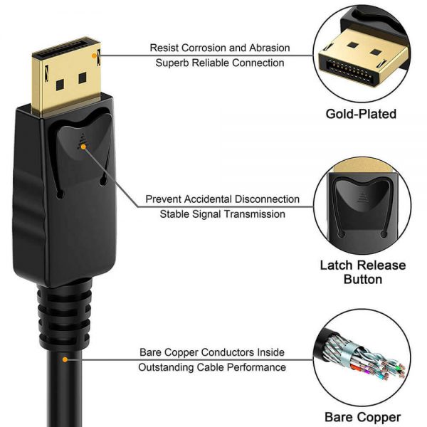 FS12001 Câble DisplayPort 4k