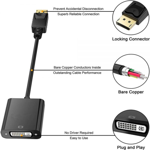 FS12102 Adaptateur DisplayPort vers DVI femelle