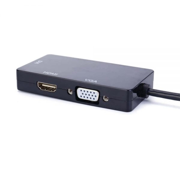 FS12406 Adaptador 3 em 1 de mini displayport para HDMI DVI VGA