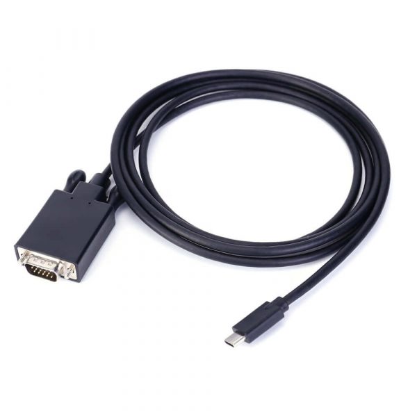 Male to Male USB Type C to VGA Adapter Cable - Imagen 6