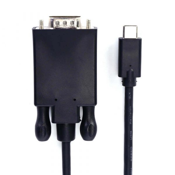 Male to Male USB Type C to VGA Adapter Cable - Imagen 8