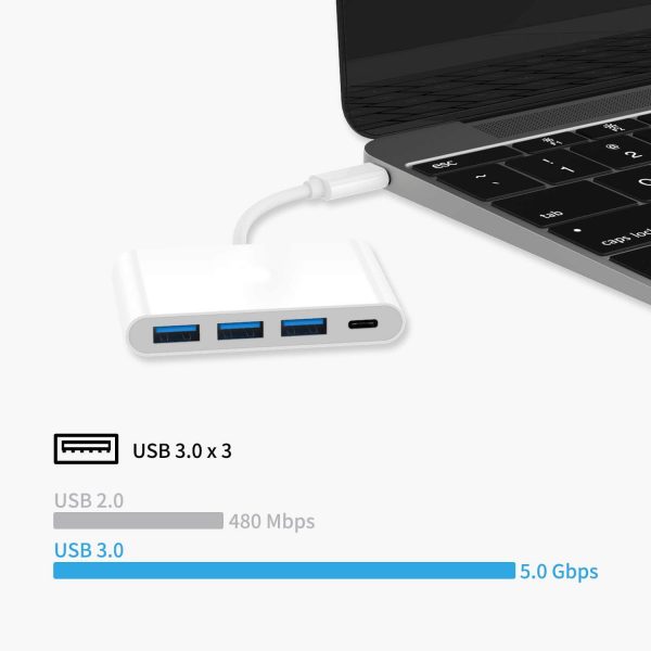 FS13204 hub usb c para 3 usb com fornecimento de energia