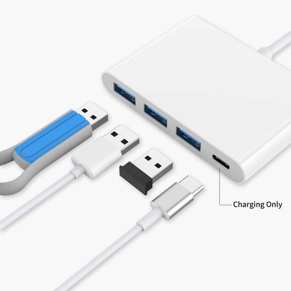 FS13204 hub usb c para 3 usb com fornecimento de energia