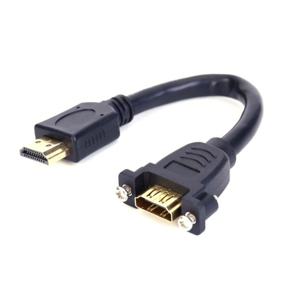 8K Panel Mount HDMI Male to Female Extension Cable - Image 5