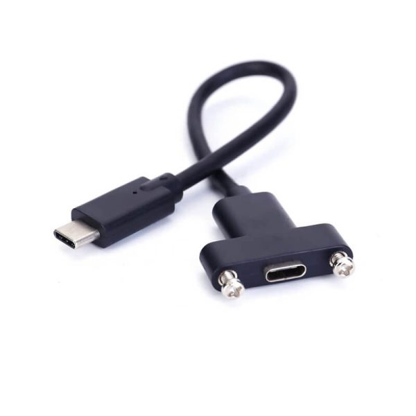 40Gbps USB4 Thunderbolt 3 Male to Female Ethernet Panel Mount Thunderbolt Extension Cable - Image 2