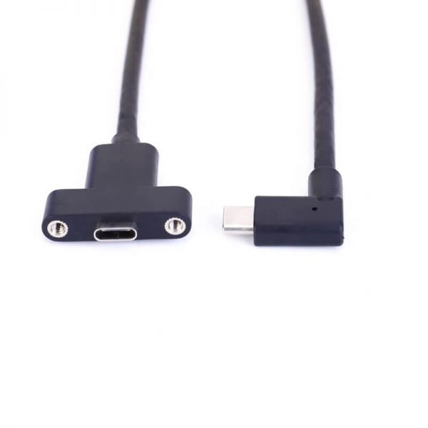 FSP3013 90 degree usb c panel mount extension cable