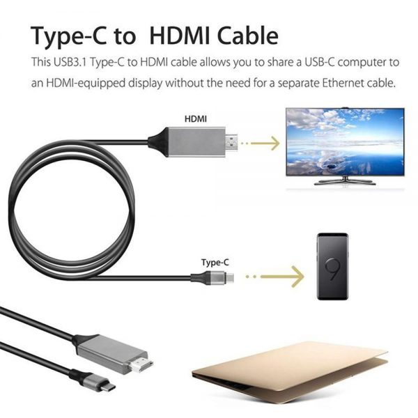 FARSINCE 2m Smart Mobile Phone to HDTV HDMI Mirroring Adapter Cable Android TV HDMI Cable - Image 4