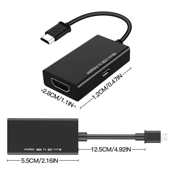 FARSINCE Micro USB Input to HDMI Female Output Converter USB HDMI Cable Phone to TV - Image 2