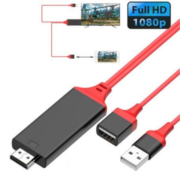 FARSINCE Universal Cables to Connect Phone to TV HDMI Screen Mirroring Cable with Power Supply for Connector iPhone and Android Phone to TV - Image 5