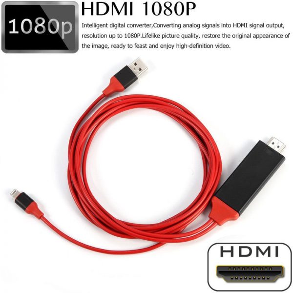 FARSINCE 8 pin IOS phone to HDMI HDTV Screen Mirroring Phone to TV Connect Cable Plug and Play - Image 4