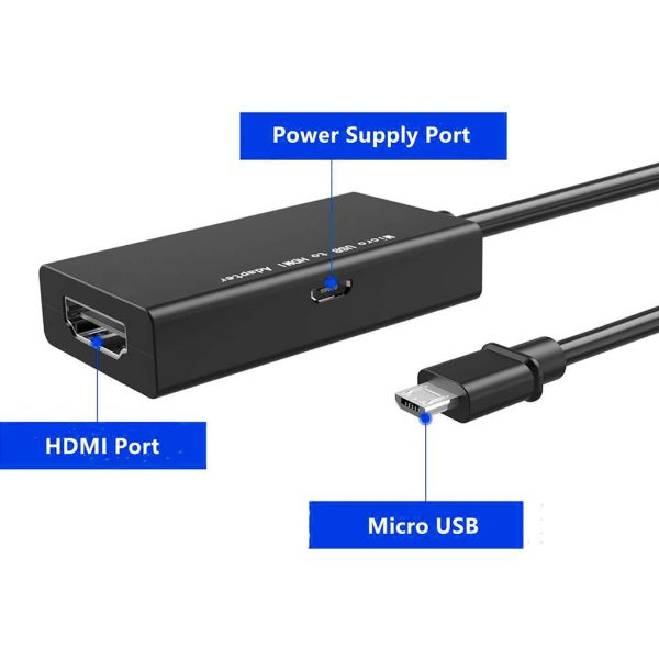 FARSINCE Micro USB Input to HDMI Female Output Converter USB HDMI Cable Phone to TV - Image 4