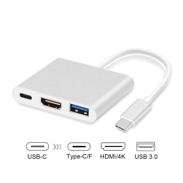 3 in 1 USB 3.1 Type-C USB-C to HDMI PD USB A 3.0 Ports USB C Adapter Hub - Image 6