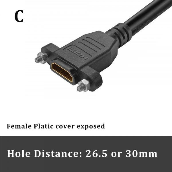 HDMI 4K Male to HDMI Female Short HDMI Extension Cable - Imagen 2