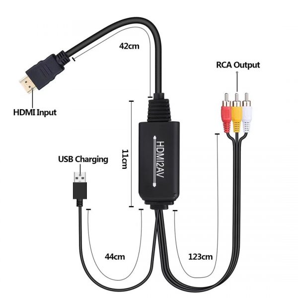 HDMI auf 3 RCA Video Audio Konverter