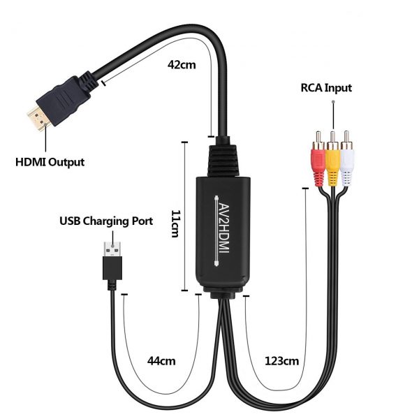 3 RCA to HDMI Converter