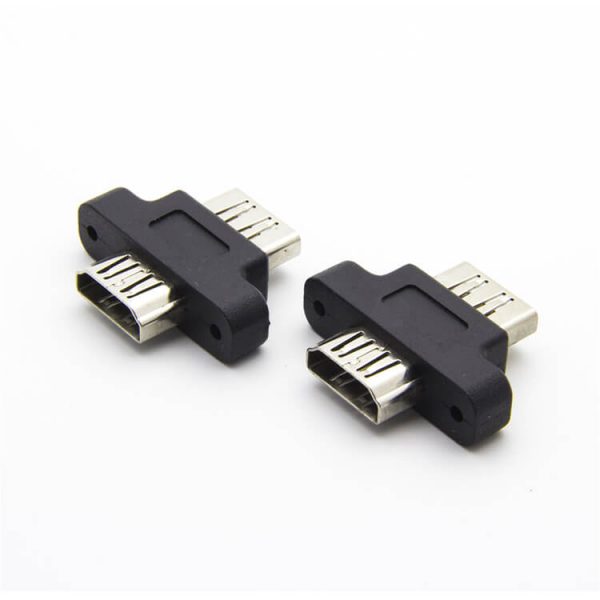 HDMI 2.0 Panel Mount Coupler Adapter Female to Female HDMI Wall Connector Short Body Gold Plated Connector 4K 3D - Image 2