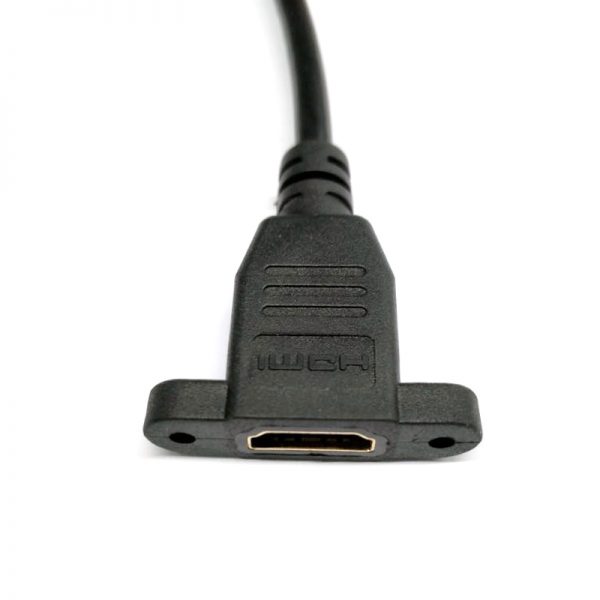 HDMI Connector Female to Female Cable Flat Mount - Imagen 2