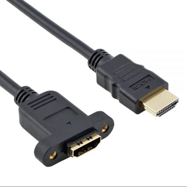 HDMI 4K Male to HDMI Female Extension HDMI Cable Female Socket Metal Exposed - Imagen 6