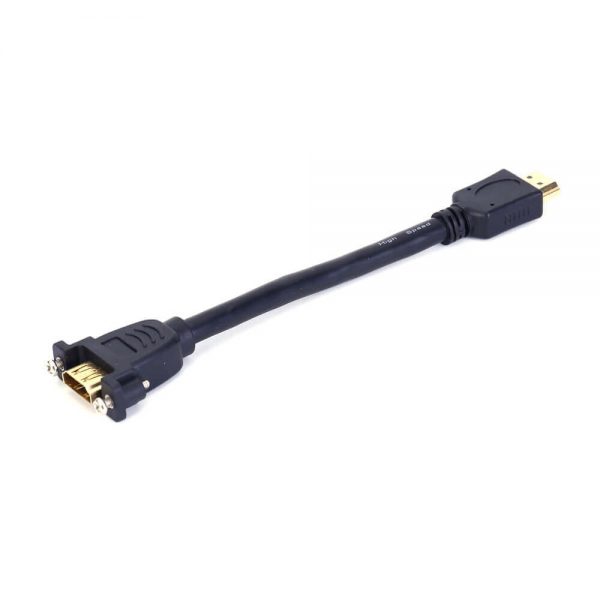 4K HDMI Extension Cable Male to Female M3 Screw Panel Mount Wall Mount 2.0 Female Snap-In - Imagen 4