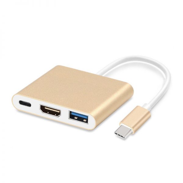 3 in 1 USB 3.1 Type-C USB-C to HDMI PD USB A 3.0 Ports USB C Adapter Hub - Image 7