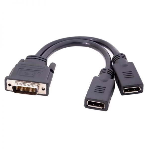 High-quality LFH59 (DMS-59) to HDMI female Y Splitter Monitor Cable - Image 2