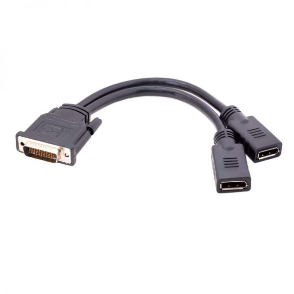 High-quality LFH59 (DMS-59) to HDMI female Y Splitter Monitor Cable - Image 4