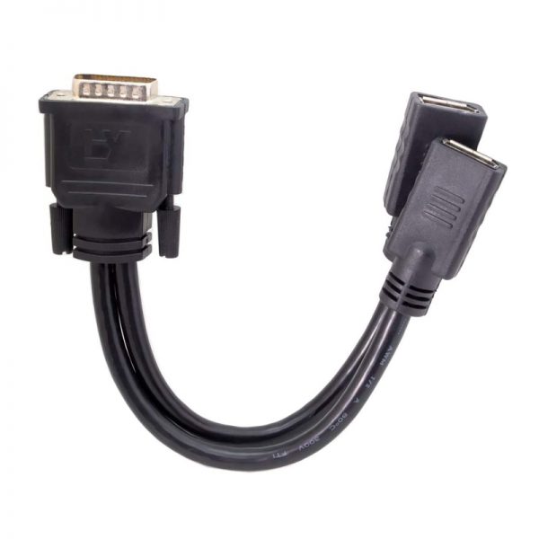 High-quality LFH59 (DMS-59) to HDMI female Y Splitter Monitor Cable - Image 5