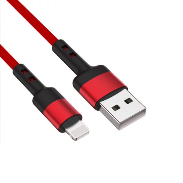 Braided USB 2.0 A Male to Lightning 8pin Male 2.4A Fast Charger Sync & Charging Cable – Image 2