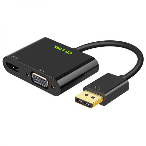 2 in 1 DisplayPort to HDMI VGA Adapter Converter 4K 1080P – Bild 2