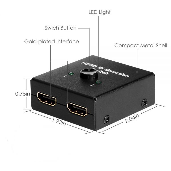 Wholesale 2 in 1 Out Bi Direction Switch Splitter 4k with Great Price - Imagen 4