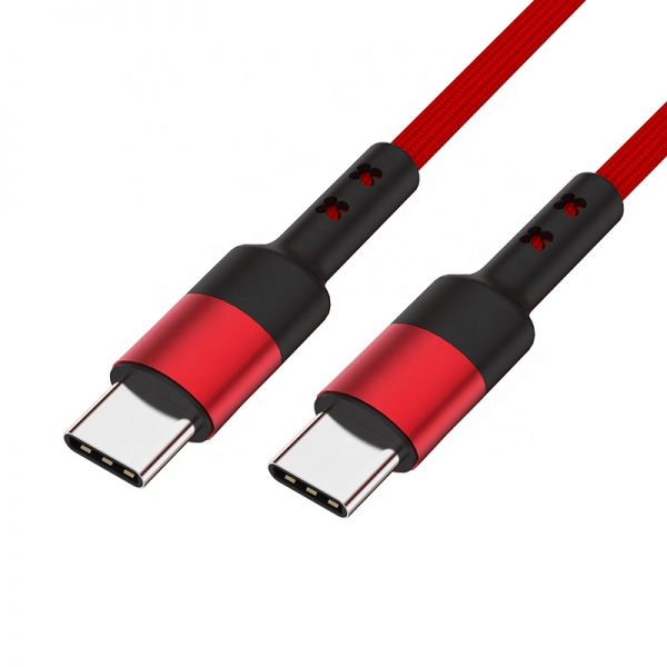 Braided USB 2.0 Type C to Type C 3A Quick Charging Cable - Image 3