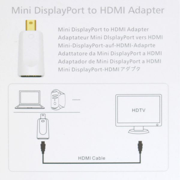 Mini DisplayPort Mini DP (Thunderbolt 2)  to 4K HDMI 2.0 Coupler Displayport to HDMI Adapter 4k 60hz - Image 2