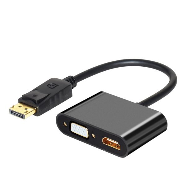 2 in 1 DisplayPort to HDMI VGA Adapter Converter 4K 1080P – Bild 4