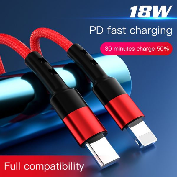 Braided USB Type C To Lightning Fast Charging Cable PD Cable For iPhone - Image 3