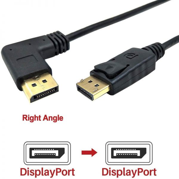 Right, Left, Up, Down Angled DisplayPort to DisplayPort Angle Adapter - Image 4