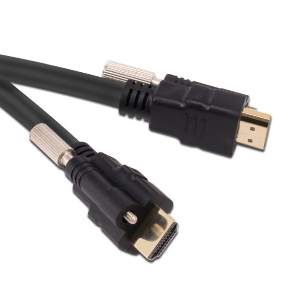 Best Selling Male to Male HDMI Lock Cable with Industrial Locking Screw HDMI Connector - Image 4