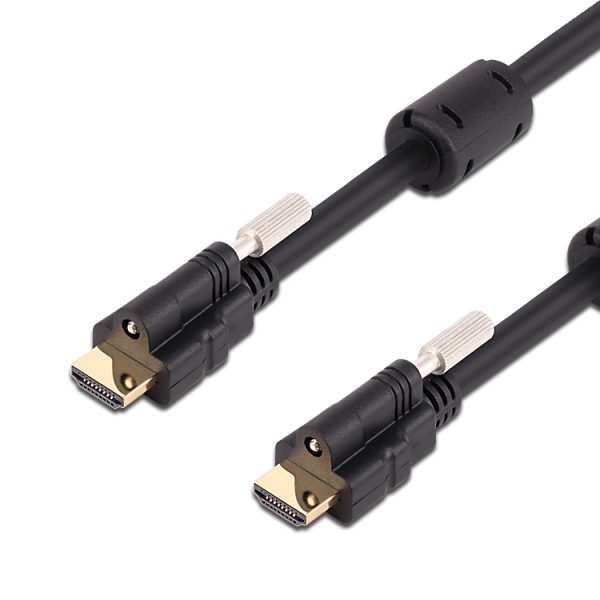 Best Selling Male to Male HDMI Lock Cable with Industrial Locking Screw HDMI Connector - Image 2