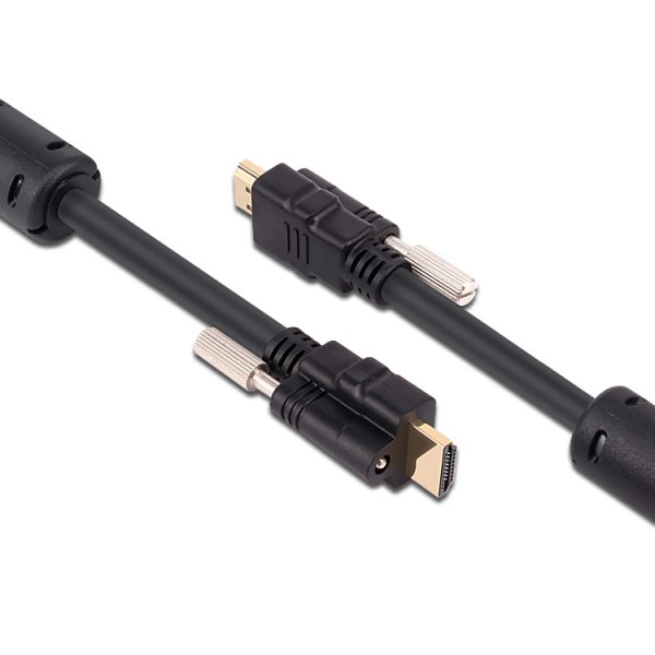 Best Selling Male to Male HDMI Lock Cable with Industrial Locking Screw HDMI Connector - Image 3