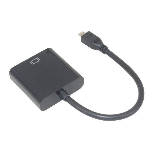 Wholesale Male to Female Micro HDMI to VGA 15 pin Monitor Adapter 1080p - Imagen 2