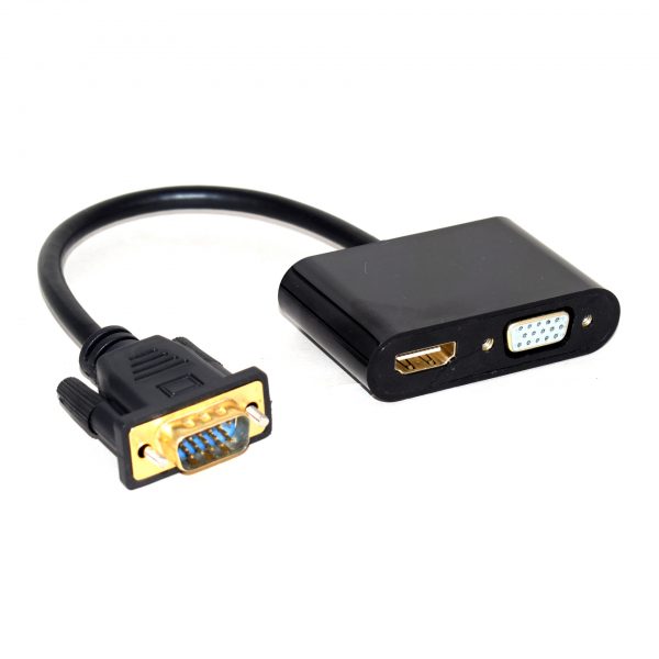 VGA to HDMI VGA 4K 1080P 2 in 1 Adapter Cable - Imagen 2