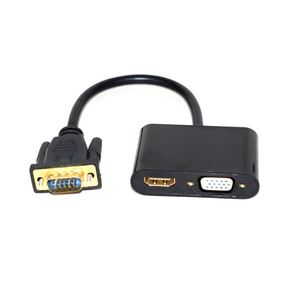 VGA to HDMI VGA 4K 1080P 2 in 1 Adapter Cable - Imagen 3