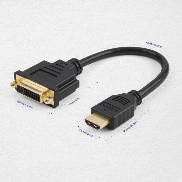 Male to Female HDMI to DVI-I Converter Cable HDMI to DVI-I Dual 24+5 - Image 6