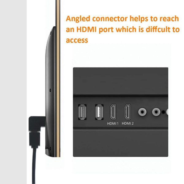 Right Angle HDMI Adapter 19pin Male Connector to Female Connector Extender Adapter Coupler - Imagen 6