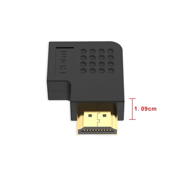 Right Angle HDMI Adapter 19pin Male Connector to Female Connector Extender Adapter Coupler - Imagen 5