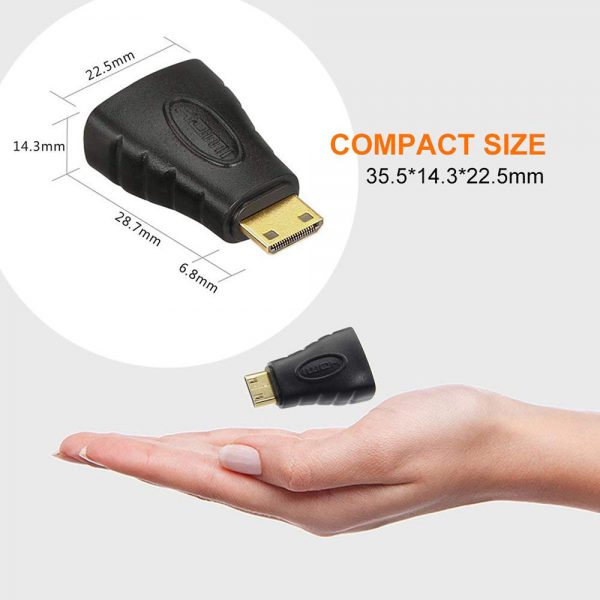 Female to Male HDMI to Mini HDMI Adapter Coupler - Image 6