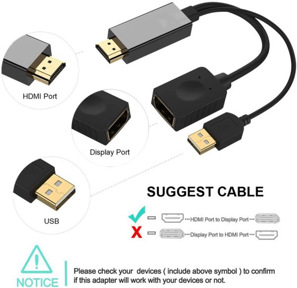 DP to HDMI Adapter 4K 60hz Video Resolution Support - Image 4