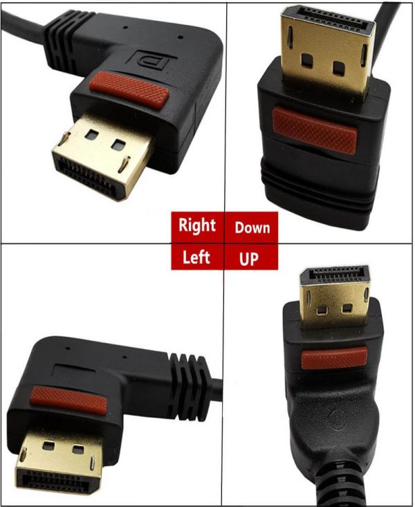 Right, Left, Up, Down Angled DisplayPort to DisplayPort Angle Adapter - Image 5