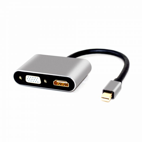 Metal Mini DP to HDMI Adapter DP to HDMI to VGA  2 in 1 Adapter Converter 4K 1080P - Image 8