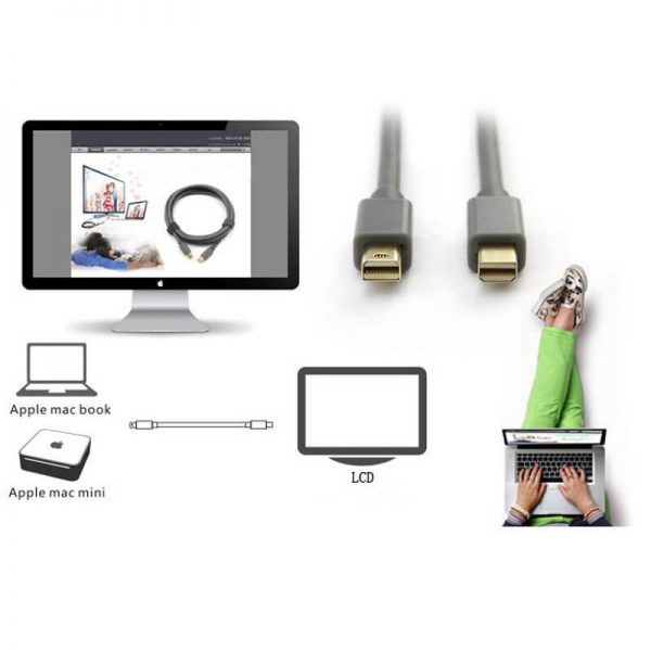 Mini DisplayPort to Mini DisplayPort Cable DP Male to DP Male Cable 4K Resolution - Image 6